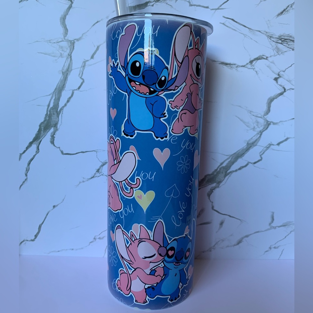 Stitch and Angel 20 oz Tumbler *PERFECTLY IMPERFECTION* - Picture 3 of 7